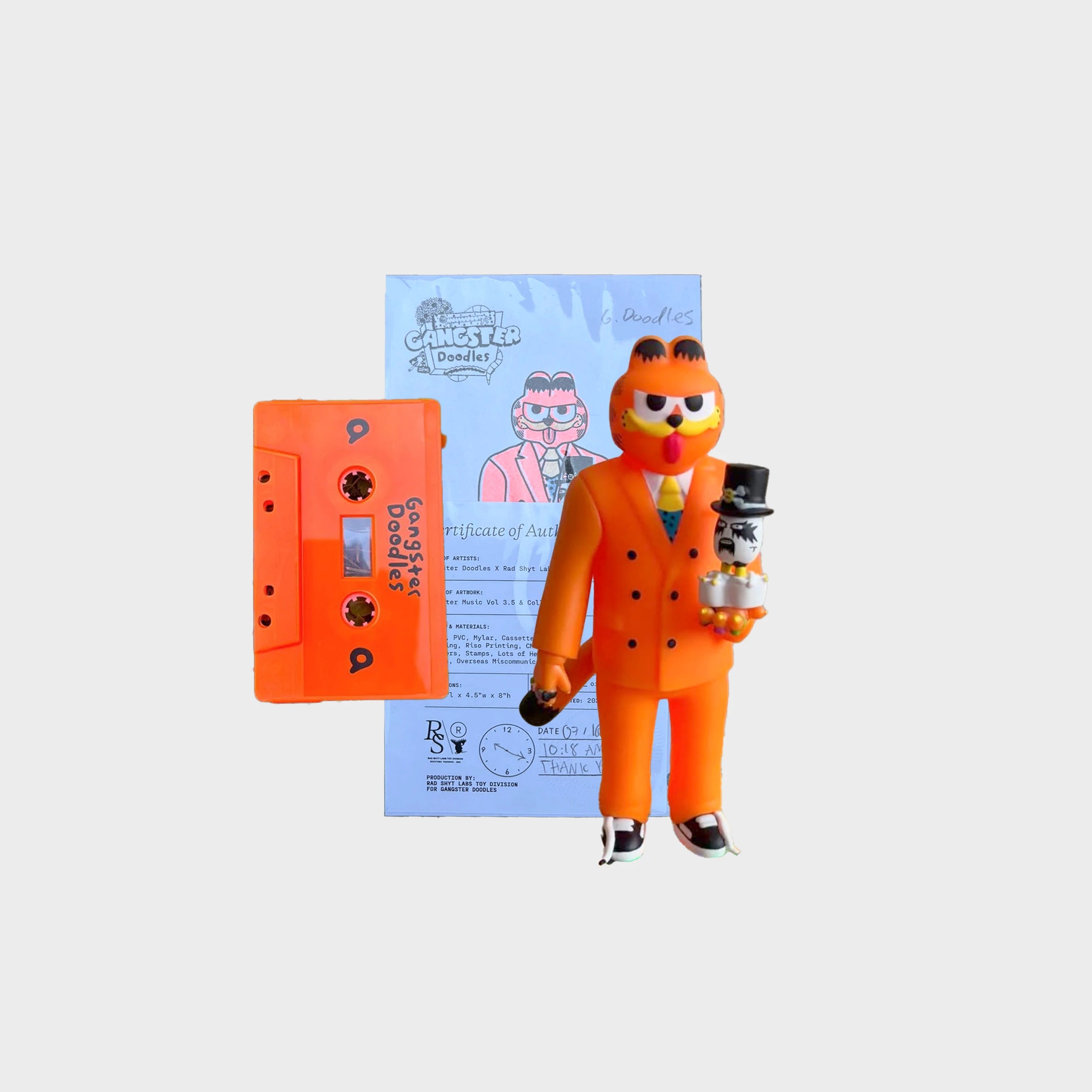 Gangster Doodles GARF Vinyl Toy + Bonus Cassette Tape + Signed Riso Print