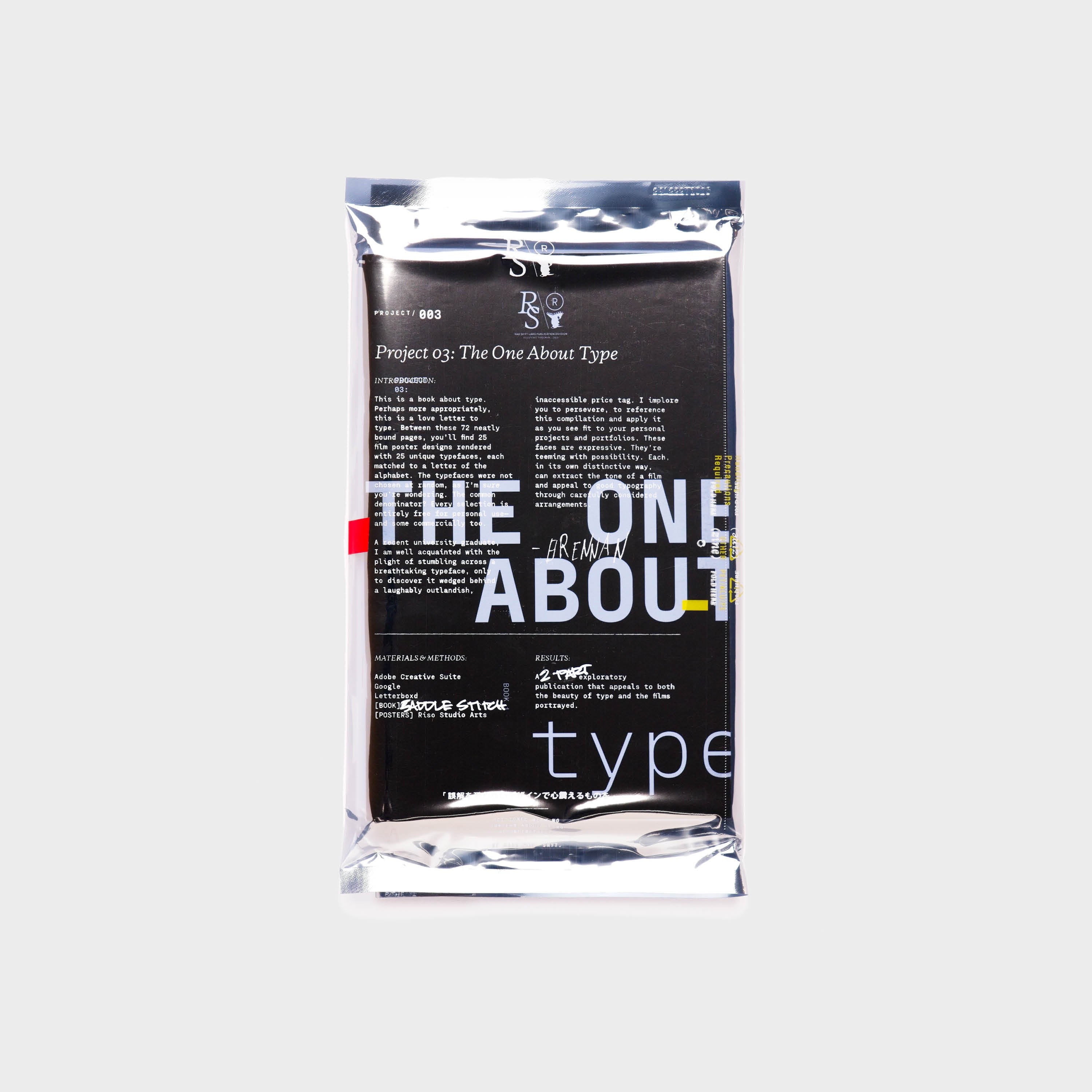 *PRE-ORDER* Project 03: The One About Type